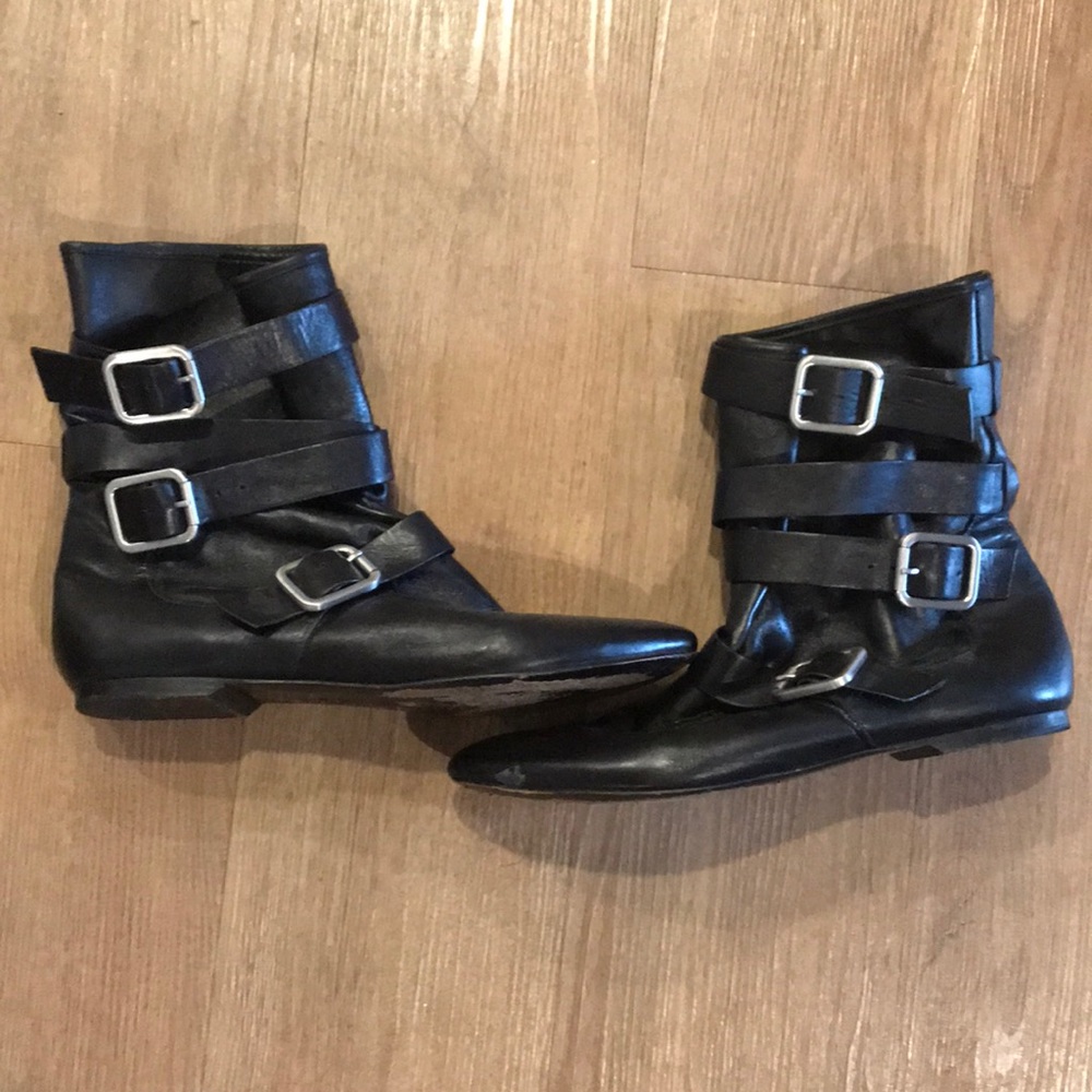 Leather boots